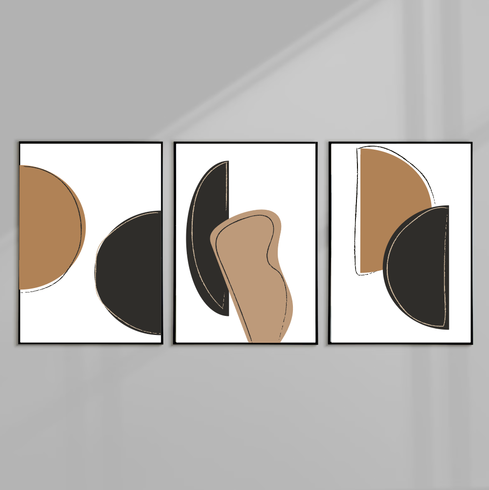 Abstractos beige y negro